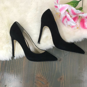 KAREN MILLEN SUEDE POINTED-TOE PUMPS